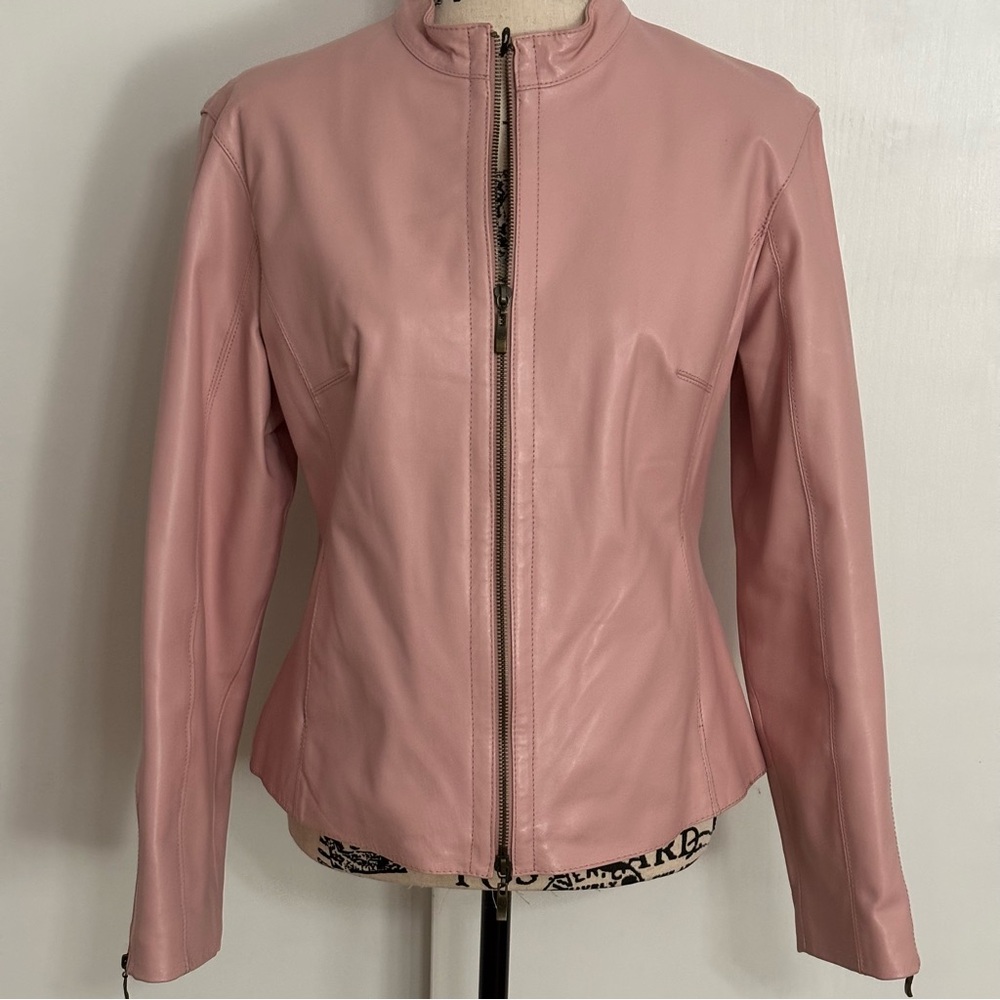 Live a Little Petite Pink Leather Jacket